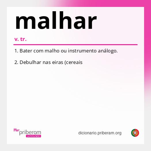 Significado de malhar